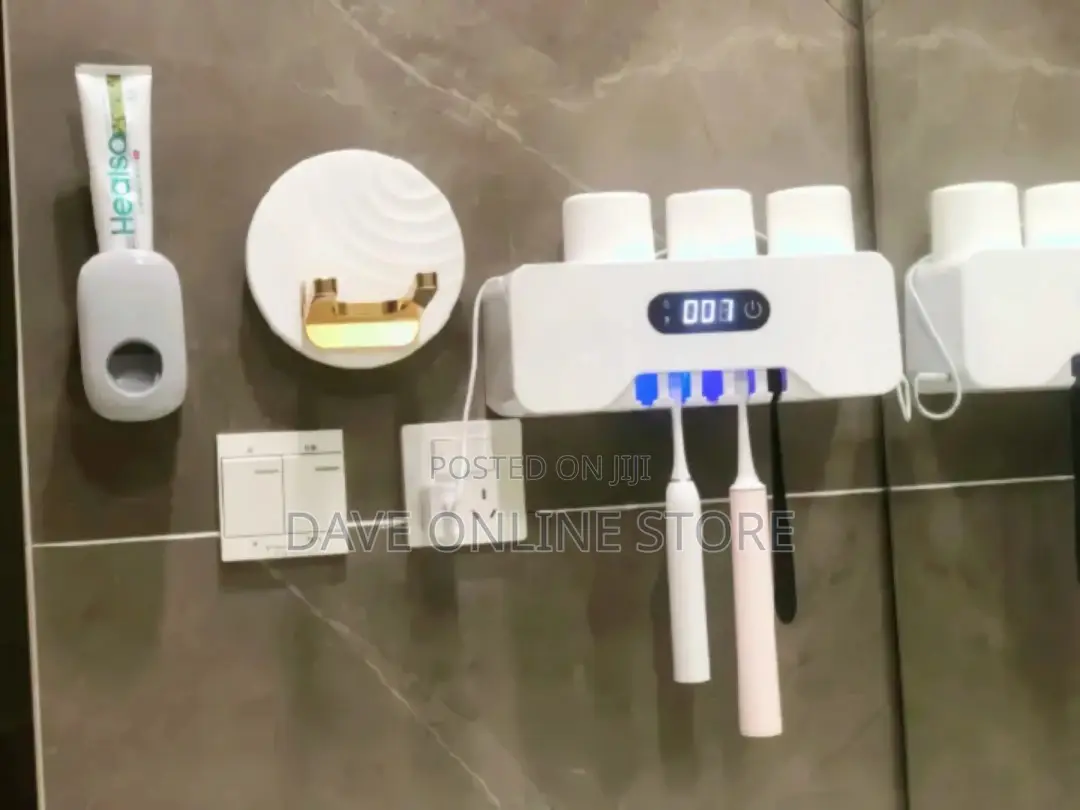 Smart UV Light Sterilizer Toothbrush Toothpaste Dispenser