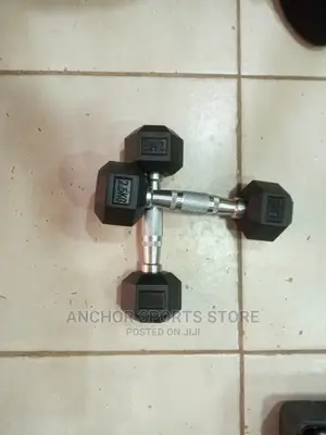 Rubber Dumbbells Black 2.5kg