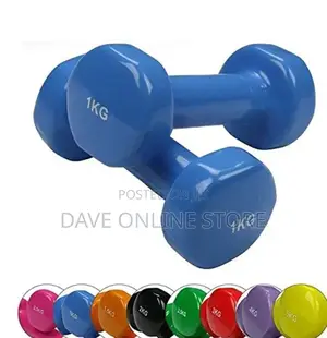 Pair of Vinyl Gym Dumbells