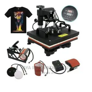 5-in-1 Heat Press Machines T-Shirt, Cap, Mug, Plate Combined