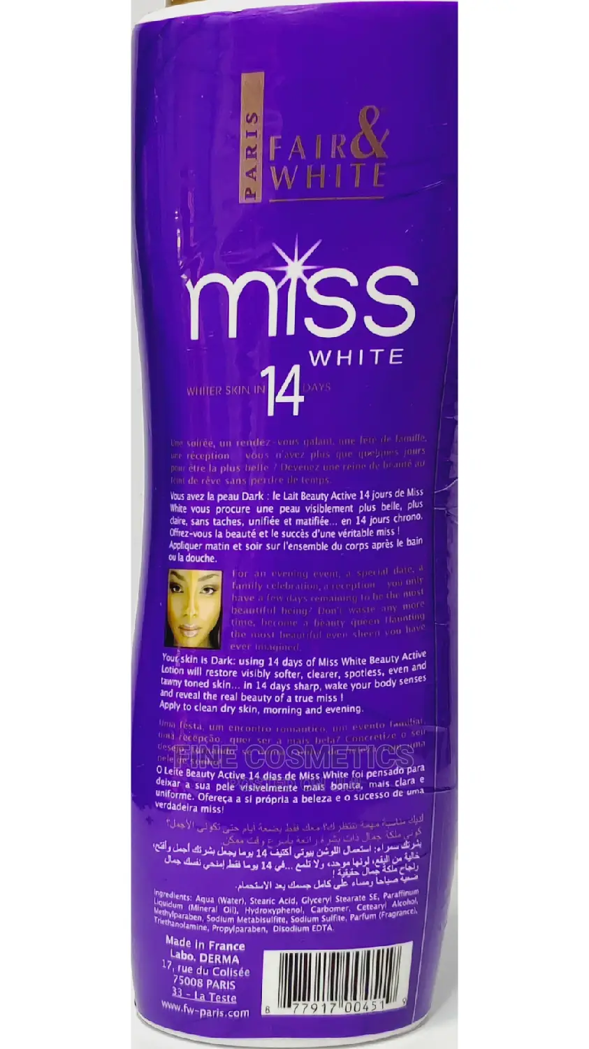 Original Fair And White Miss White 14days Body Lotion 500 Ml