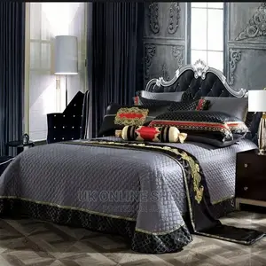 Silk Satin Luxury Royal Bedding Set Bed/Flat Sheet Bed