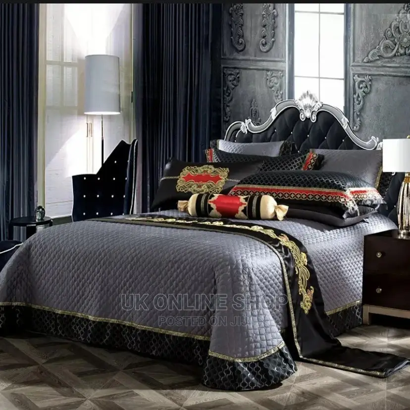 Silk Satin Luxury Royal Bedding Set Bed/Flat Sheet Bed