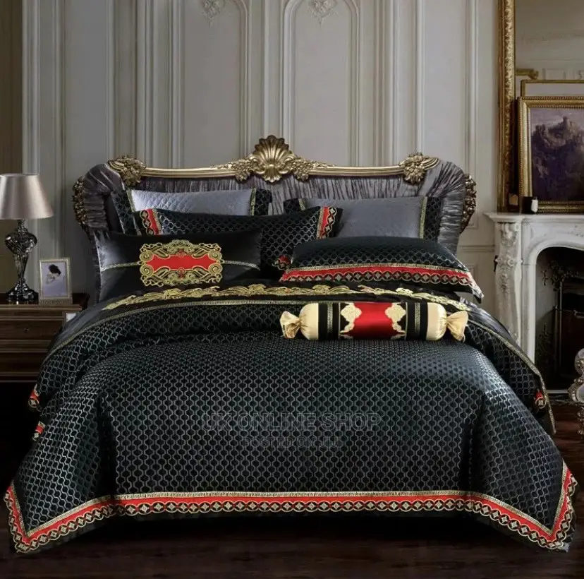 Silk Satin Luxury Royal Bedding Set Bed/Flat Sheet Bed