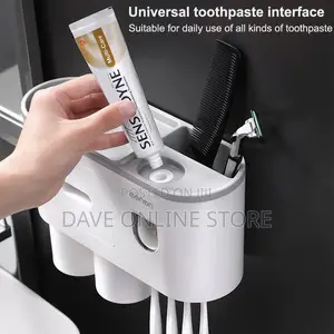 2 In 1 Cosmetic Drawer Organizer, Auto Toothpaste Dispenser,