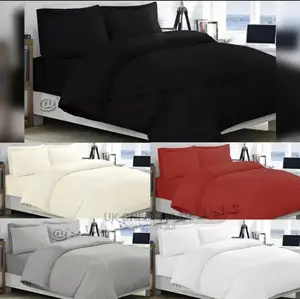 Plain Duvet Cover Pillowcase Bedding Set Stylish Quilt