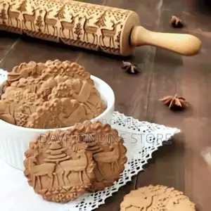 Christmas Printed Wooden Rolling Pin
