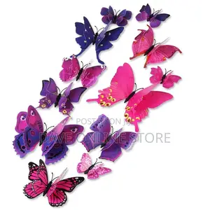 8 Pcs Wall Sticker 3D Colourful Butterfly