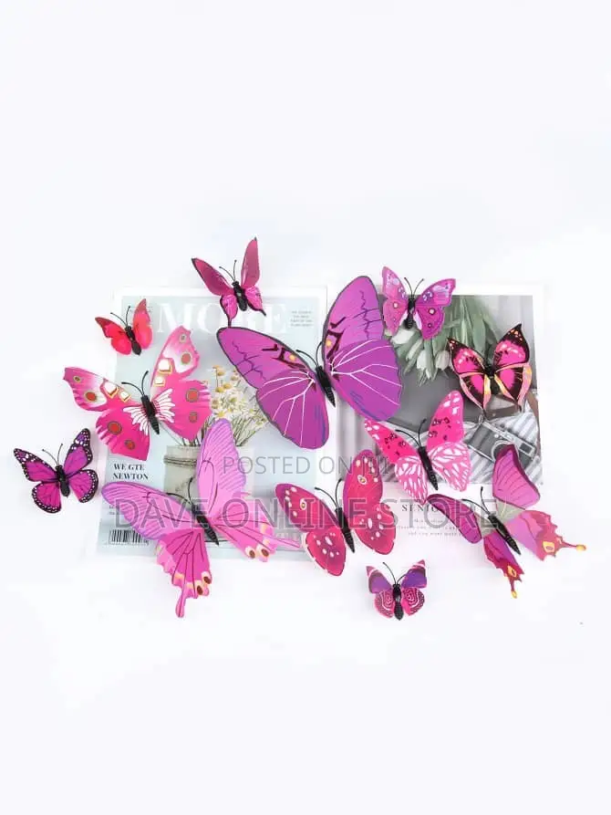 8 Pcs Wall Sticker 3D Colourful Butterfly