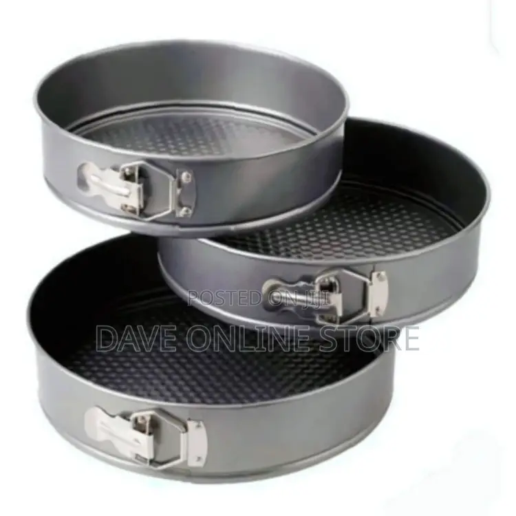 3pcs Round Cake Mould Non-Stick Bakeware Bread Baking Pan