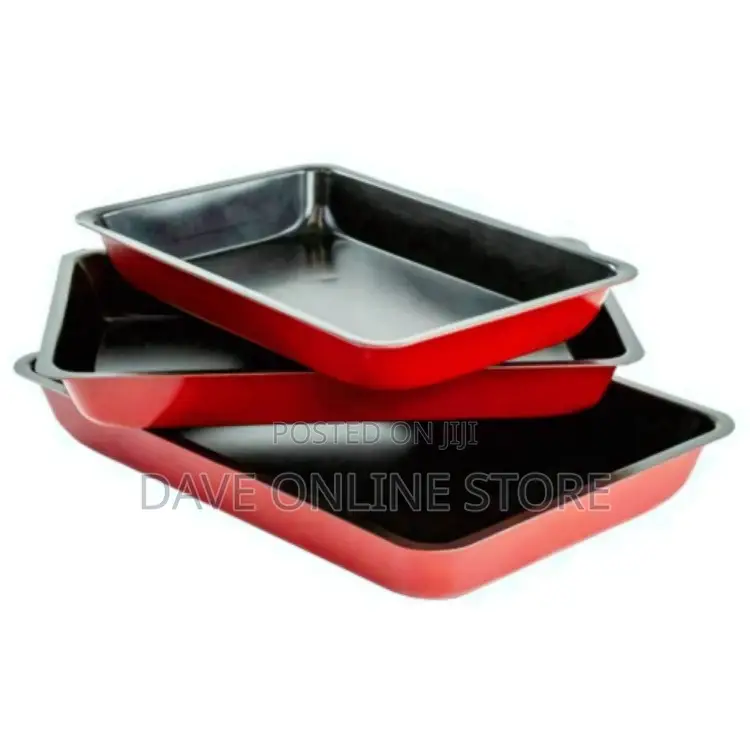 3 Pieces Cake Mould Non-Stick Baking Pans Rectangle
