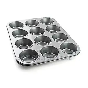 12-Hole Long Life,Cupcake Baking Tray /Oven Tray Pan
