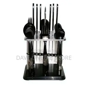 24pcs Cutlery (Forks,Spoons Knieves) With a Stand