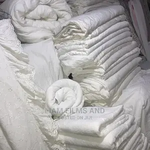 Guest Houses and Furnished Apartment Cotton Beddings White