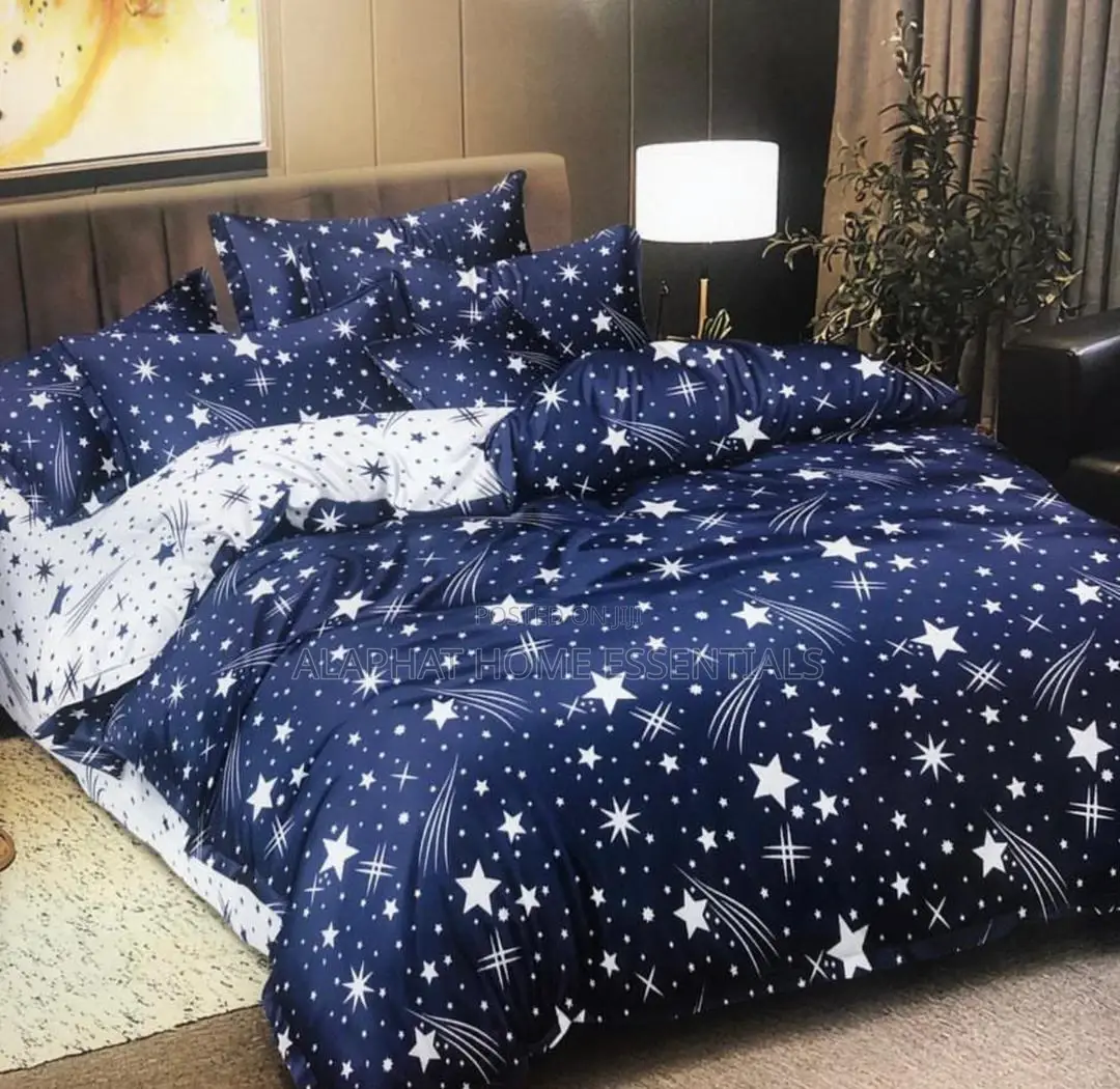 4 Pc Cotton Duvet .2pillow Cases One Bedsheet