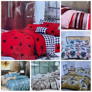 4 Pc Cotton Duvet .2pillow Cases One Bedsheet