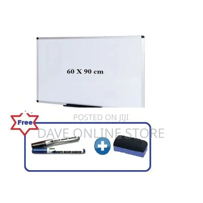 60cm X 90cm Whiteboard With Marker Eraser-white