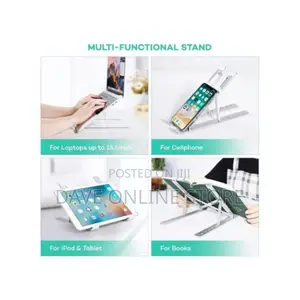 Portable Folding Laptop Stand Holder Adjustable Metalic