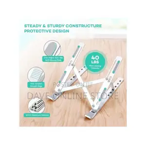 Portable Folding Laptop Stand Holder Adjustable Metalic