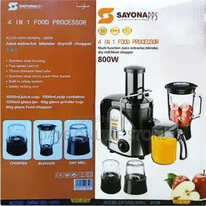 Sayona 4 in 1 Juice Extractor and Food Processor 1.5 L