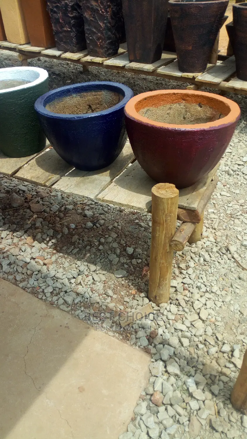 Beautiful Customized and Already Made Concrete Planters.