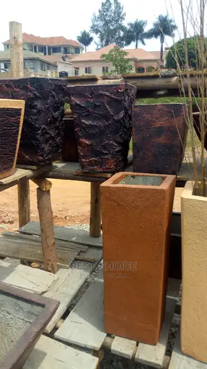 Beautiful Customized and Already Made Concrete Planters.