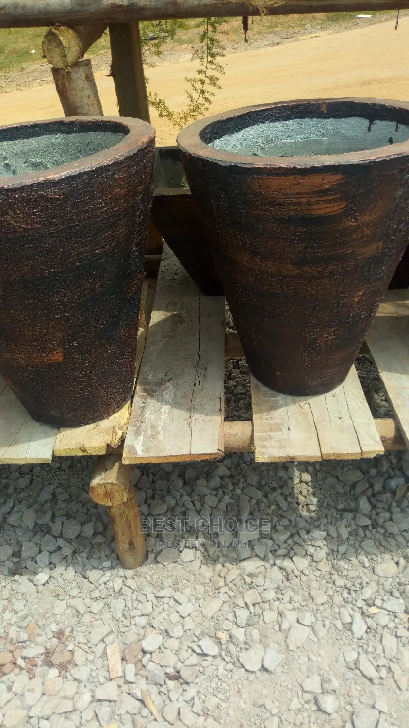 Beautiful Customized and Already Made Concrete Planters.