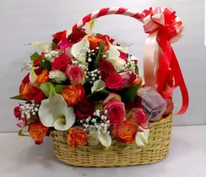 Valentine Package, Flowers With Fruits in the Basket