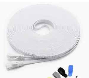 15 Meters Cat6 Ethernet Flat Cable -White