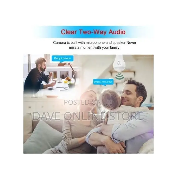 Wireless IP Wifi Panoramic Security CCTV Bulb Spy Camera