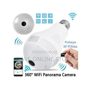 Wireless IP Wifi Panoramic Security CCTV Bulb Spy Camera
