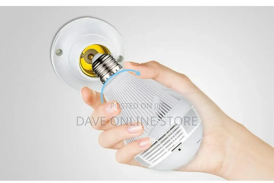 Wireless IP Wifi Panoramic Security CCTV Bulb Spy Camera