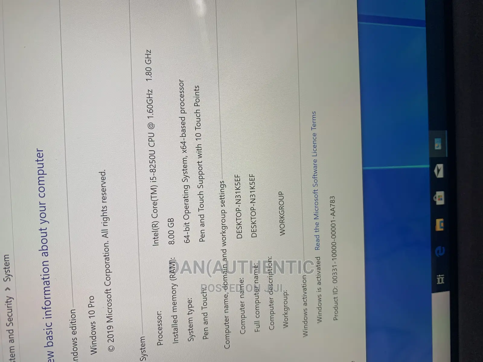 Laptop Microsoft Surface Pro 6 8GB Intel Core I5 SSD 128GB