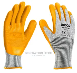 Ingco Latex Gloves Industrial Chemical HGVL08-XL