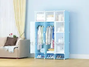 3 Column Closet With a Shoe Rack/ Wardrobe